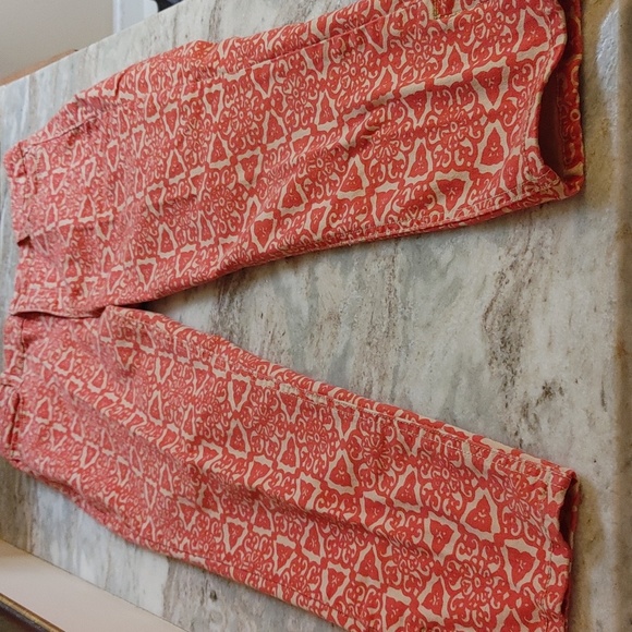 Jones New York Jeans Orange & Tan Print - Picture 1 of 16